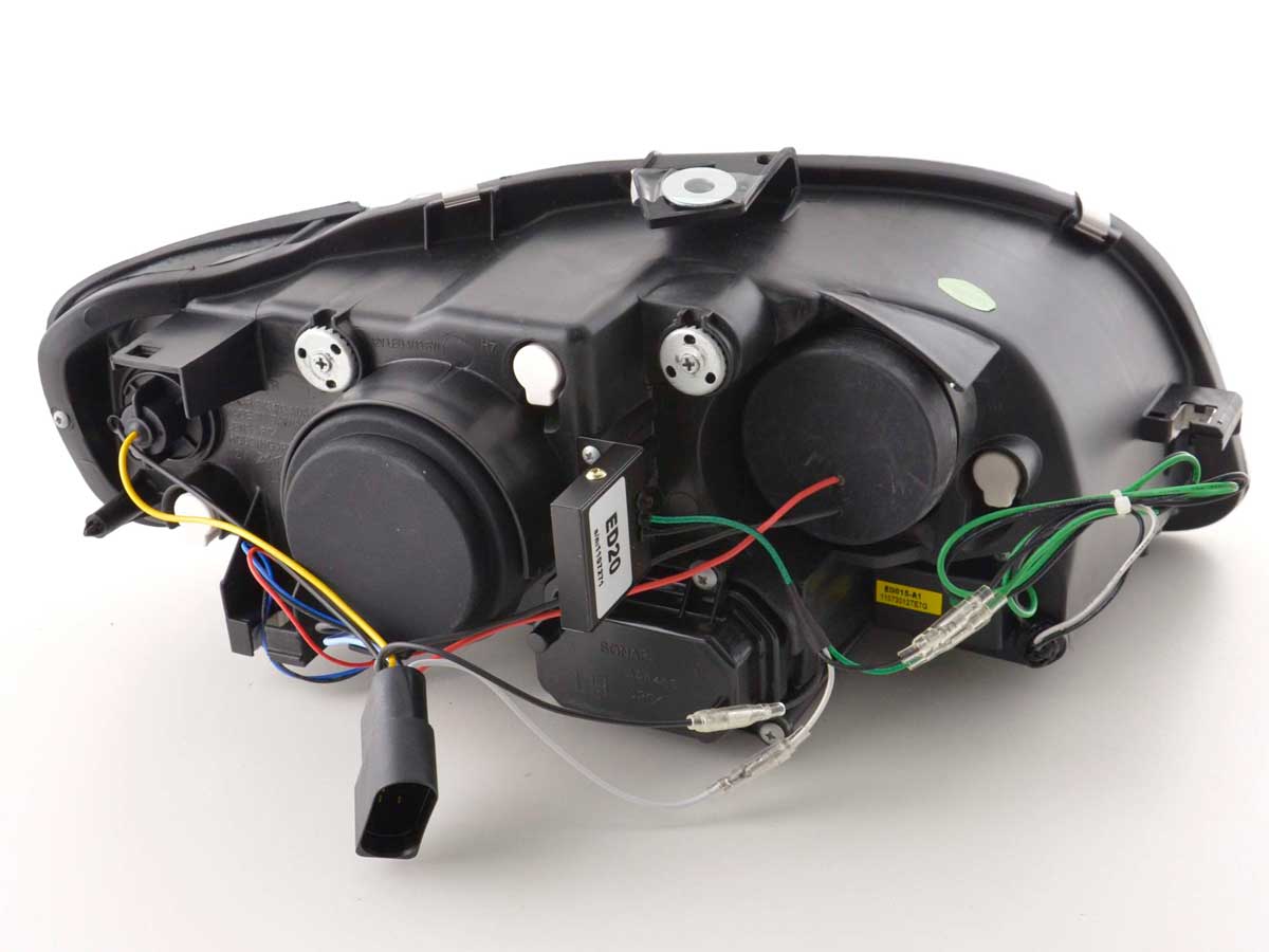 Scheinwerfer Set Daylight LED TFL-Optik Audi A4 Typ 8E 04-08 schwarz Scheinwerfer Set Daylight LED TFL-Optik Audi A4 Typ 8E 04-08 schwarz